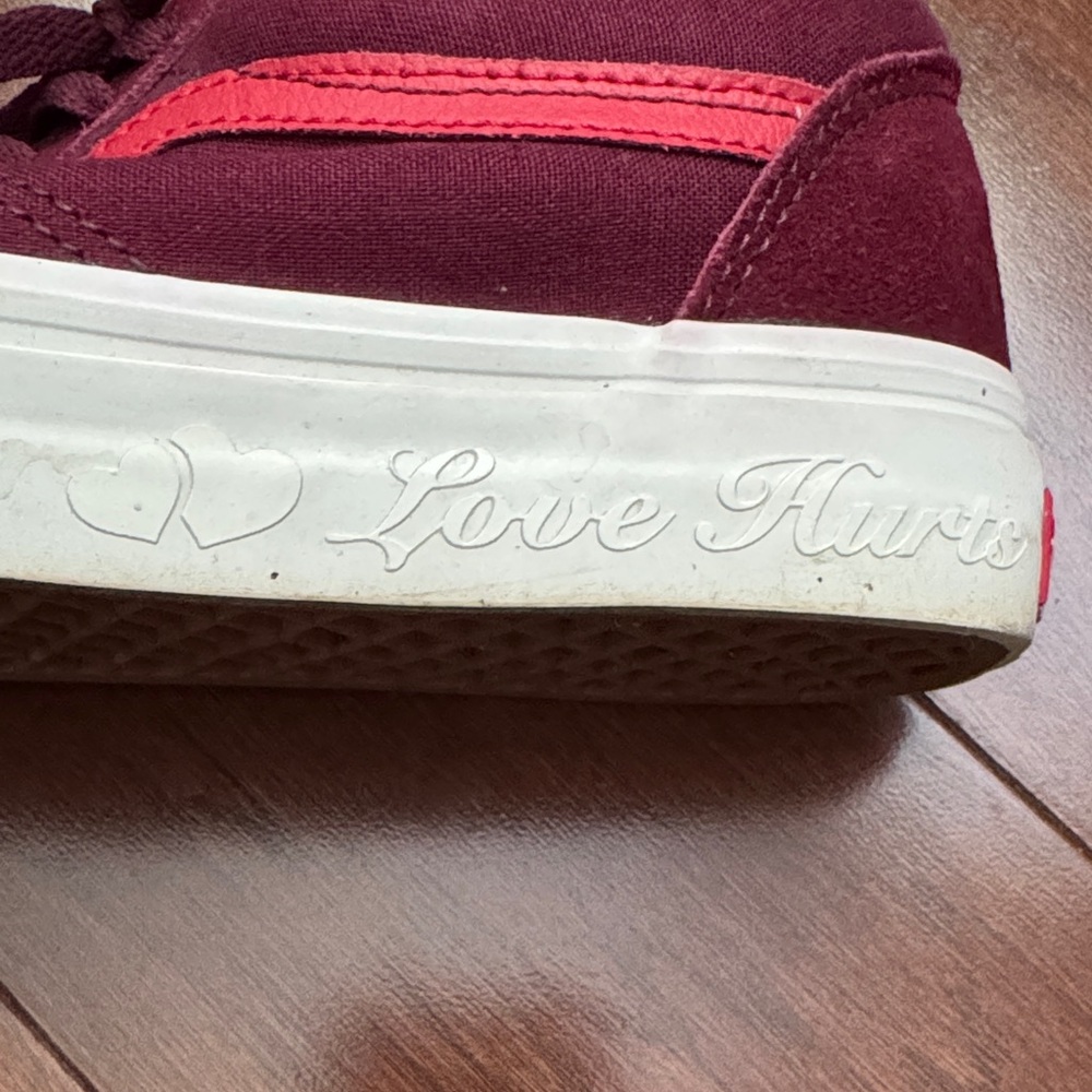Vans Men’s Old Skool Maroon Red Stripe vanities love hurts special edition - Picture 3 of 11